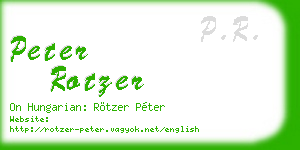 peter rotzer business card
